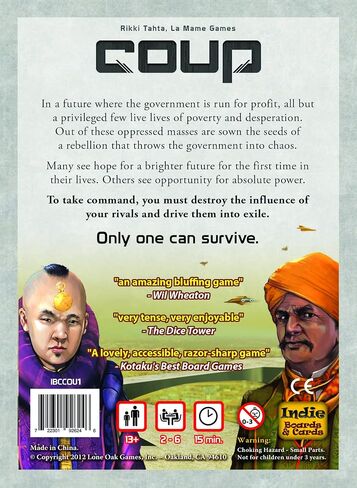 Indie Boards and Cards Coup Rebellion G54 Anarchy Game for 168 months to 12000 months in Kuwait