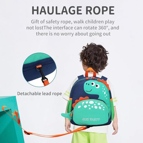 Preschool Backpack with Anti-Lost Harness Toddler Backpack School Bag 3D Cartoon Lunch Backpack for Toddler Girls 1-4 Years(Butterfly) in Kuwait