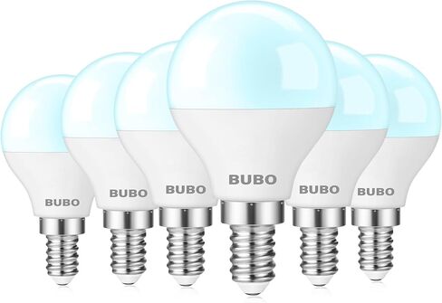 BUBO Ceiling Fan Light Bulbs 60 Watt Equivalent, E12 LED Bulb Daylight 5000K, Small Base LED Light Bulbs, Light Bulbs for Ceiling Fan 120V, Candelabra Base LED Light Bulbs 5.5W, Non-Dimmable, 10 Pack in Saudi Arabia