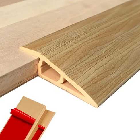Vinyl Door Threshold Floor Transition Strips 36 inch, 1/2'' ~ 3/5'' Thresholds for Doorways, Edge-Reducer Transition Strip for Door Carpet Tile Floor (Black Walnut) in Saudi Arabia