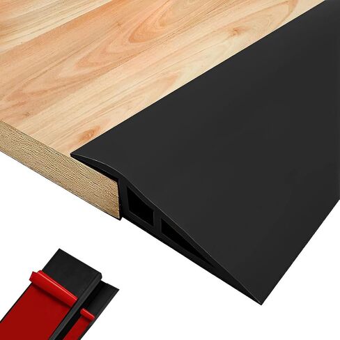 Vinyl Door Threshold Floor Transition Strips 36 inch, 1/2'' ~ 3/5'' Thresholds for Doorways, Edge-Reducer Transition Strip for Door Carpet Tile Floor (Black Walnut) in Saudi Arabia