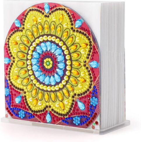 Diamond Art Painting Napkin Holder for Table, DIY 5D Diamond Painting Kits for Adults, Napkin Holder Diamond Arts Kits for All Dining Room Decors (Mandala C) in Saudi Arabia