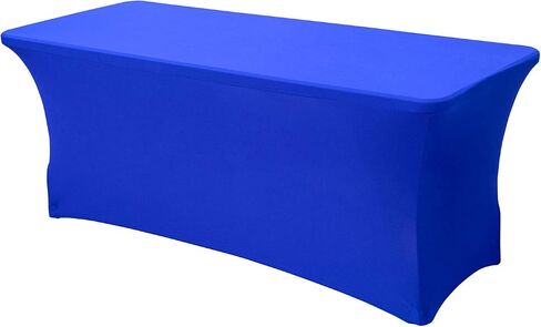 SourceOne.org Deluxe Stretch Fit Tableroths 6 Foot in Blue Black Red & White (Stretch ، Burgundy) in Saudi Arabia