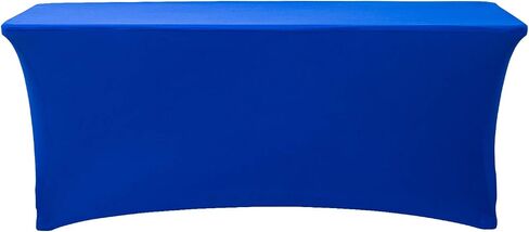 SourceOne.org Deluxe Stretch Fit Tableroths 6 Foot in Blue Black Red & White (Stretch ، Burgundy) in Saudi Arabia