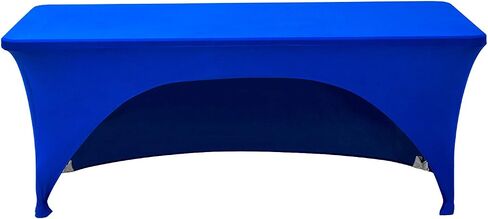 SourceOne.org Deluxe Stretch Fit Tableroths 6 Foot in Blue Black Red & White (Stretch ، Burgundy) in Saudi Arabia