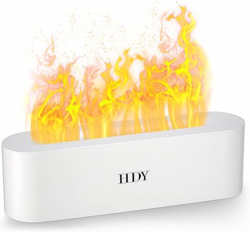 Flame Aromatherapy Humidifier, 7-Color Variable Essential Oil Diffuser, Ultra-Silent Bedroom Humidifier with Timer and No-Water Auto Shut-Off, 150 ml, for Home, Hotel, and Office (Black) in Saudi Arabia