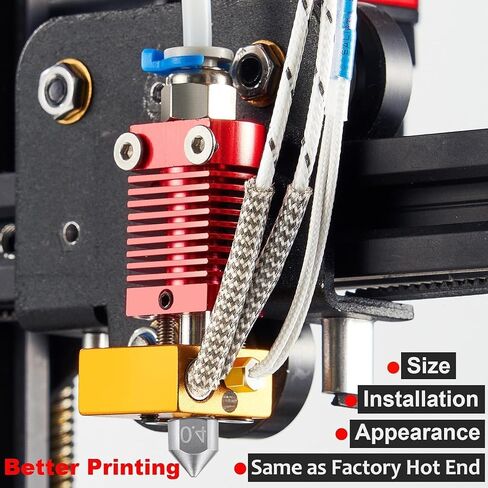 ترقية Ender 3 Hotend لجميع المعادن: قلب تسخين سيراميك Hotend 24V 60W CHC متوافق مع Ender-3 V2/ 3 Pro/Max/ 5 Pro/Plus/ 6 / CR-10 استبدال مجموعة النهاية الساخنة in Kuwait