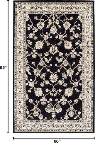 Superior Elegant Kingfield Collection Runner Rug, 8mm Pile Height with Jute Backing, Classic Bordered Rug Design, Anti-Static, Water-Repellent Rugs, 2' 7" x 8', Red in Saudi Arabia