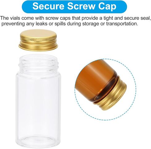 PATIKIL 5ml Small Clear Glass Bottles, 12Pcs Mini Vials with Aluminum Lids Tiny Jars for Aromatherapy Fragrance Cosmetic Oils Lab Perfumes Storing Beads, Silver in Saudi Arabia