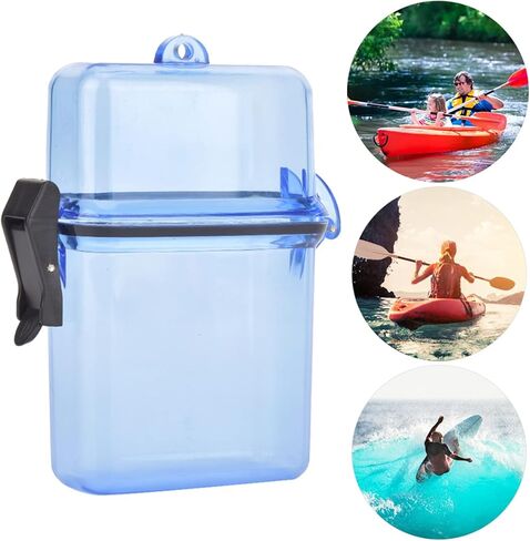 Diving Dry Boxes Diving, Dry Box, Plastic Transparent Underwater Kayak Sealing Box with Rope Hook for Surfing Canoe Kayak in Kuwait