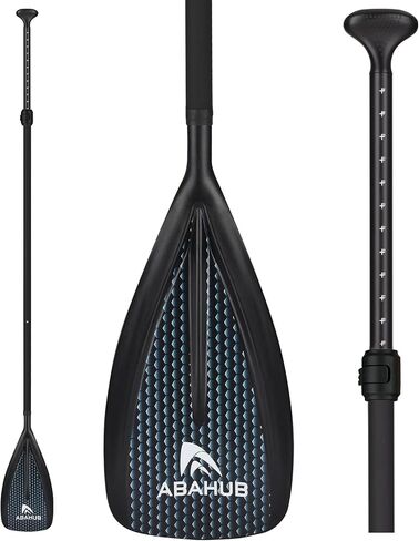 Abahub SUP Paddles - 3 Piece Adjustable Stand up Paddle - Lightweight Oar for Paddleboard, Aluminum Alloy PU Coated Shaft 68" - 84", Black/Blue/Green/Orange/Red/Yellow Plastic Nylon Blade in Kuwait