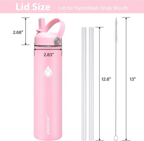 SENDESTAR Spout Lid for Hydroflask Wide Mouth Water Bottle Fits 18 oz 20 oz 32 oz 40 oz 73 oz,Chug Cap Flexible Handle Compatible, Takeya, Simple Modern, Wide Mouth Water Bottle in Saudi Arabia