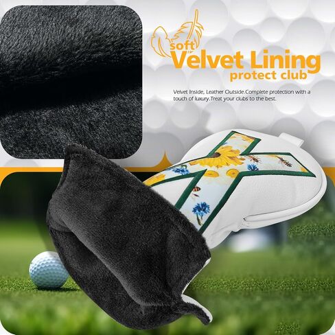 Putter Cover Mallet with Strong Magnetic Closure, Wootfairy Golf Club Cover Waterproof Leather Putter Head Cover Golf Headcovers Compatible with Taylormade Odyssey and More Brand (Funny Mole) in Saudi Arabia