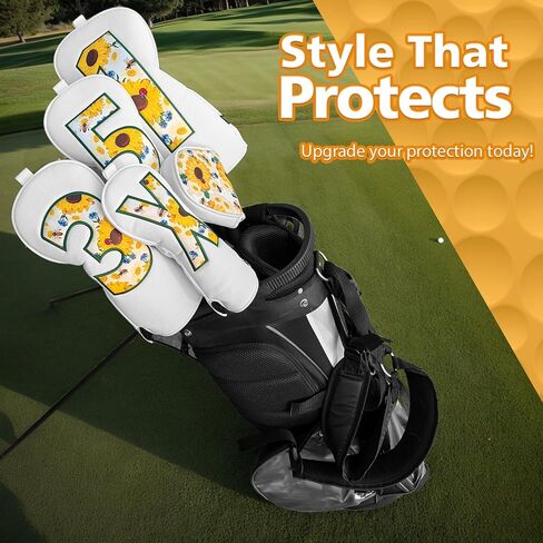 Putter Cover Mallet with Strong Magnetic Closure, Wootfairy Golf Club Cover Waterproof Leather Putter Head Cover Golf Headcovers Compatible with Taylormade Odyssey and More Brand (Funny Mole) in Saudi Arabia