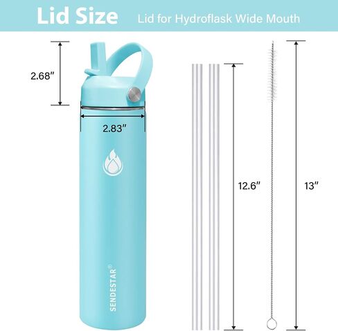 SENDESTAR Spout Lid for Hydroflask Wide Mouth Water Bottle Fits 18 oz 20 oz 32 oz 40 oz 73 oz,Chug Cap Flexible Handle Compatible, Takeya, Simple Modern, Wide Mouth Water Bottle in Saudi Arabia
