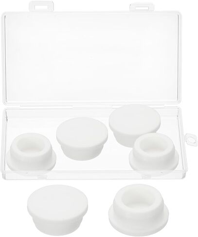 MECCANIXITY Silicone Rubber Hole Plug Soft Flexible Stoppers T-Shaped Silicone Plugs with Box for 32-33mm Hole White 6 Pieces in Saudi Arabia