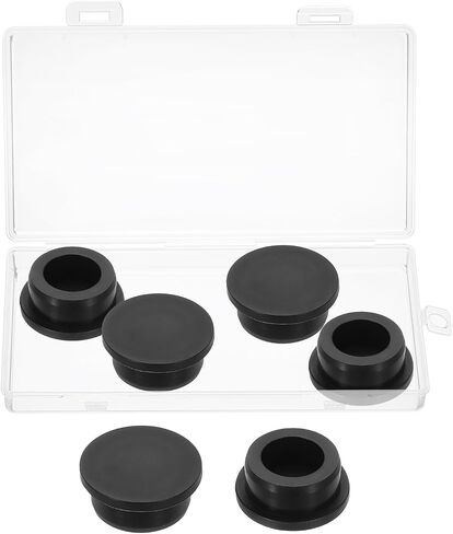 MECCANIXITY Silicone Rubber Hole Plug Soft Flexible Stoppers T-Shaped Silicone Plugs with Box for 32-33mm Hole White 6 Pieces in Saudi Arabia