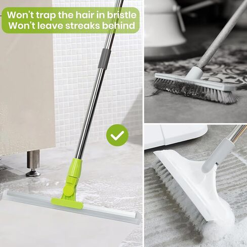 MAVRIZ Air Broom with Removable Rubber Strip and Broom Bristle, Silicone Broom for Indoor Cleaning, Multifunctional Floor Squeegee for Dust, Hair, Liquids in Saudi Arabia