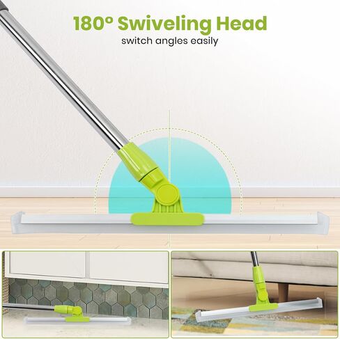MAVRIZ Air Broom with Removable Rubber Strip and Broom Bristle, Silicone Broom for Indoor Cleaning, Multifunctional Floor Squeegee for Dust, Hair, Liquids in Saudi Arabia