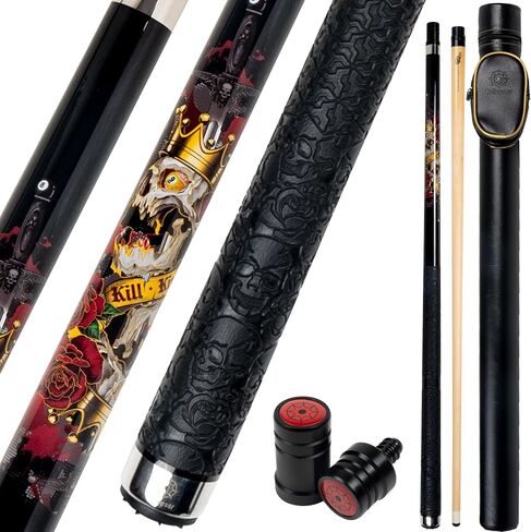 Collapsar CBP Pool Stick with 1X1 Hard Case,13mm Tip with Low Deflection Technology Billiard Cue,58" 2-Pieces 19-21 oz Professional Pool Cue Set in Saudi Arabia
