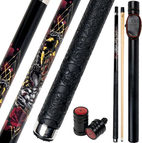 Collapsar CBP Pool Stick with 1X1 Hard Case,13mm Tip with Low Deflection Technology Billiard Cue,58" 2-Pieces 19-21 oz Professional Pool Cue Set in Saudi Arabia