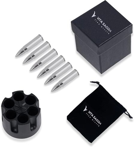 Set of 6 Whiskey Stones, Reusable Ice Cubes, Gifts for Christmas Stocking Stuffers, for Men Dad, Unique Ideas for Birthday for Boyfriend Him Cool Gadgets for Husband Grandpa Brother (VSWS001) in Saudi Arabia