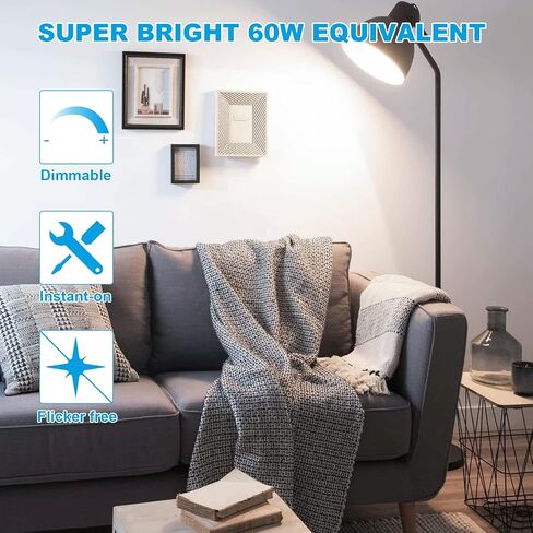 MorningLight 6 Pack A15 LED Bulb, 6.5W Equivalent 60 Watt Dimmable Light Bulb, 3000K Soft White, E26 Base, A15 LED Appliance Light Bulb for Ceiling Fan, Lighting Fixtures, 600LM in Saudi Arabia