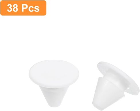 uxcell 38Pcs Silicone Plugs, Rubber Round Snap in Locking Hole Plug for 5-5.5mm Hole, Hole Stoppers Waterproof Hole Plug for Metal Tube, Furniture End Caps Inserts, Grey in Saudi Arabia