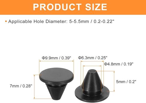 uxcell 38Pcs Silicone Plugs, Rubber Round Snap in Locking Hole Plug for 5-5.5mm Hole, Hole Stoppers Waterproof Hole Plug for Metal Tube, Furniture End Caps Inserts, Grey in Kuwait