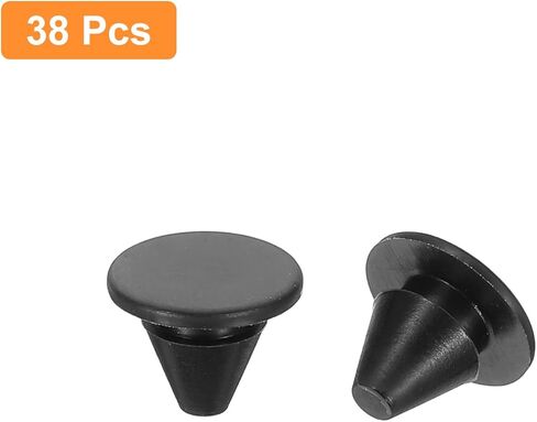 uxcell 38Pcs Silicone Plugs, Rubber Round Snap in Locking Hole Plug for 5-5.5mm Hole, Hole Stoppers Waterproof Hole Plug for Metal Tube, Furniture End Caps Inserts, Grey in Kuwait