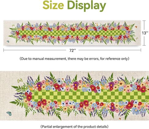 Spring Mushroom Wildflowers Table Runner 13x72 Inch Floral Hello Spring Butterfly Seasonal Anniversary Holiday Kitchen Dining Table Decoration for Indoor Kitchen Dining Home Party Decor in Saudi Arabia