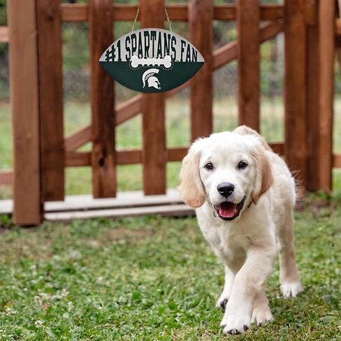 NCAA Georgia Bulldogs Best Fan's Football Shape Sign with Dog Bone Design, Sporty Fence Sign College Football Fan Waterproof Wooden Wall Sign Yard Decor Indoor & Outdoor with Team Logo! in Saudi Arabia