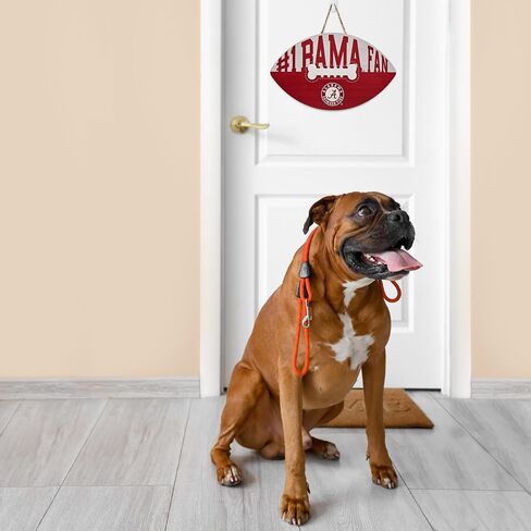 NCAA Georgia Bulldogs Best Fan's Football Shape Sign with Dog Bone Design, Sporty Fence Sign College Football Fan Waterproof Wooden Wall Sign Yard Decor Indoor & Outdoor with Team Logo! in Saudi Arabia