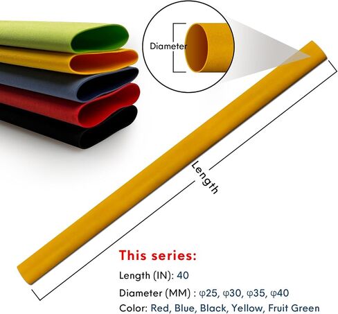 Accering Frosted Pattern Heat Shrink Tubing Fishing Rod Grip Wrap Waterproof for Old Worn Cork Handles (φ20mm, L3.28 ft, Red) in Saudi Arabia
