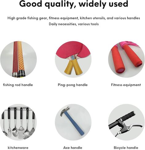 Accering Frosted Pattern Heat Shrink Tubing Fishing Rod Grip Wrap Waterproof for Old Worn Cork Handles (φ20mm, L3.28 ft, Red) in Saudi Arabia