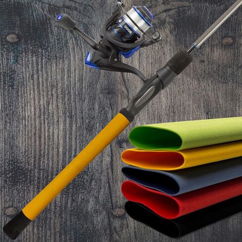 Accering Frosted Pattern Heat Shrink Tubing Fishing Rod Grip Wrap Waterproof for Old Worn Cork Handles (φ20mm, L3.28 ft, Red) in Saudi Arabia