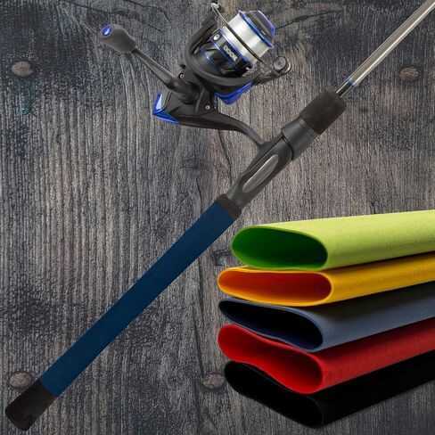 Accering Frosted Pattern Heat Shrink Tubing Fishing Rod Grip Wrap Waterproof for Old Worn Cork Handles (φ20mm, L3.28 ft, Red) in Saudi Arabia