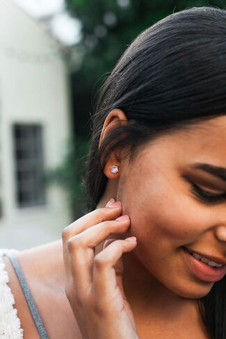 Lucky Feather Small Stud Lightning Bolt Earrings for Women - 14k Gold Dipped Post Thunder Bolt Earrings Presented on Sentimental Message Card Makes an Ideal Gift for Women and Teen Girls in Kuwait