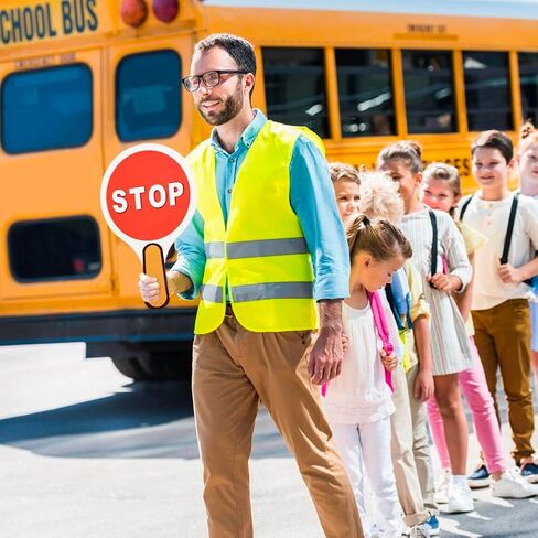 12 PCS توقف و GO GO SCIP مزدوج الجانبين علامة محمولة باليد Red Green Light Sign Signing Crossing Crossing Road Signs للأطفال الذين يقومون بتدريس السلامة المرورية ، 9.84 × 5.91 بوصة (OCTAGON) in Saudi Arabia