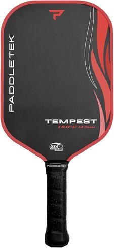 PADDLETEK TEMPEST TKO -C 14.3MM - مجاذيف محترفة للمخلل مع CORMERAY BAYSHOMER - PT -700 ألياف الكربون أحادي الاتجاه - الترجيح الالتواء وقيادة عالية الأداء - USAPA معتمدة in Saudi Arabia