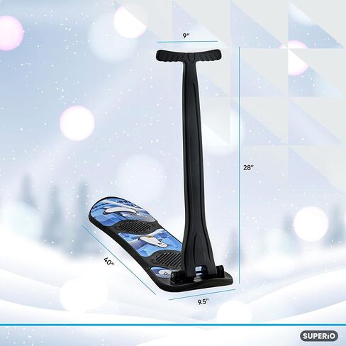 Superio Kids Snow Scooter Sled Pack of 2 Includes Black and Blue. in Saudi Arabia