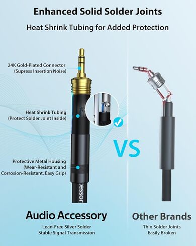 xlr male إلى 1/4 كابل مع حزمة محول أنثى XLR إلى الإناث ، موصلات reean من Neutrik ، TRS من نايلون من النايلون المعززة إلى Kevlar إلى كابل XLR ، ربع بوصة متوازنة إلى XLR الذكور ، 6 قدم ، OFC in Kuwait