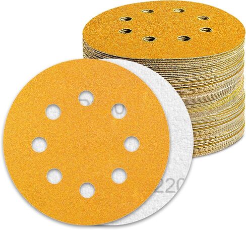 5 Inch Sanding Discs 40 Grit for Orbital Sander Hook and Loop Sandpaper for Wood Metal(100PACK) in Saudi Arabia
