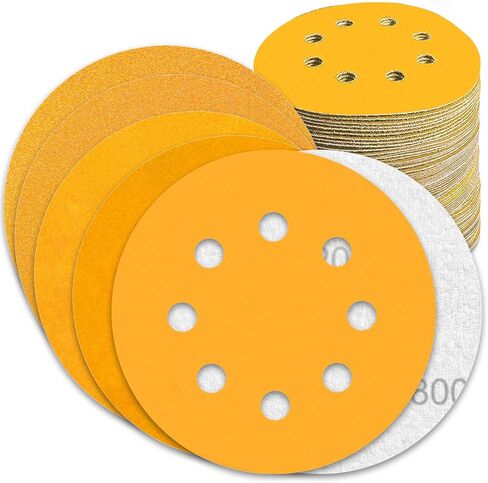 5 Inch Sanding Discs 40 Grit for Orbital Sander Hook and Loop Sandpaper for Wood Metal(100PACK) in Saudi Arabia