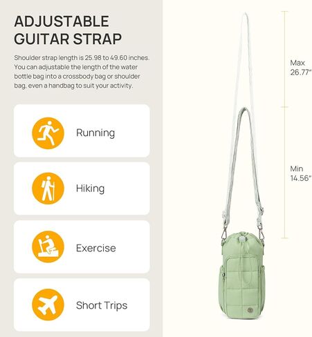 Telena Water Bottle Holder with Strap 40 oz Crossbody Water Bottle Bags for Women Men Walking, Running in Kuwait