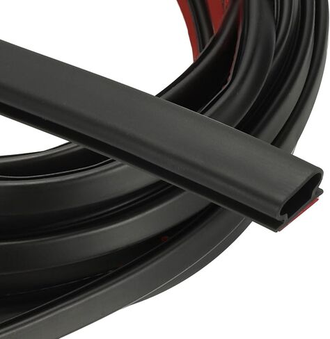 PATIKIL 9.8 Ft D Shape Rubber Seal Strip, Self-Adhesive Rubber Door Weather Stripping for Small Gaps, Door Frame, Window Insulation, Soundproof, White/Red in Saudi Arabia