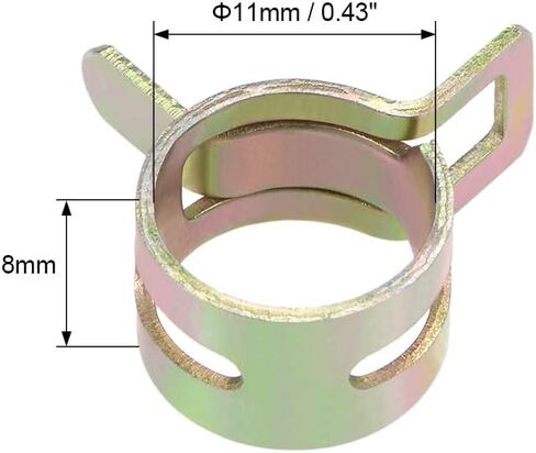 uxcell Spring Band Type Clamp 18mm Inner Dia Fit 18.5-19.2mm OD Hose Fuel Line Silicone Tube Clips Clamp Color-zinc Manganese Steel 20Pcs in Saudi Arabia