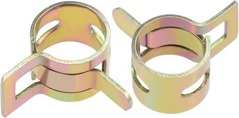 uxcell Spring Band Type Clamp 18mm Inner Dia Fit 18.5-19.2mm OD Hose Fuel Line Silicone Tube Clips Clamp Color-zinc Manganese Steel 20Pcs in Saudi Arabia