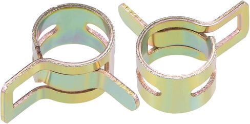 uxcell Spring Band Type Clamp 18mm Inner Dia Fit 18.5-19.2mm OD Hose Fuel Line Silicone Tube Clips Clamp Color-zinc Manganese Steel 20Pcs in Saudi Arabia