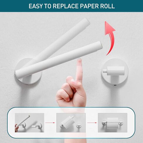 Toilet Paper Holder Brushed Nickel Metal Bathroom Flexible Pivoting Large Tissue Roll Handle on Wall Mounted, SUS 304 Stainless Steel Adjustable Toilet TP Mega Roll Holder Modern in Saudi Arabia